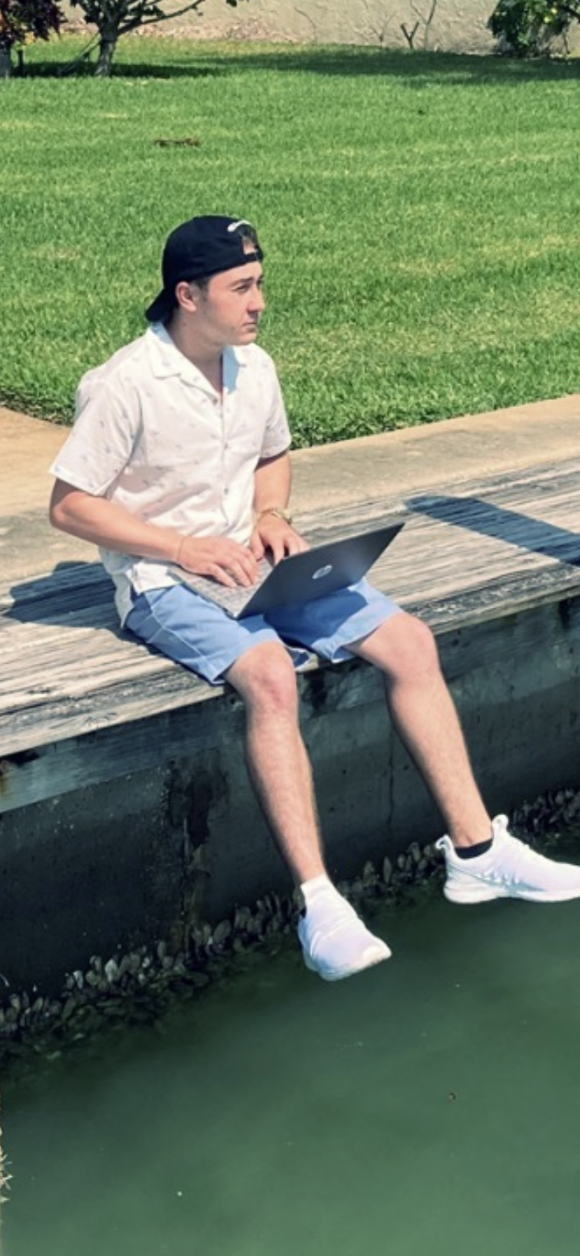 Brennan Zambo at the waterfront