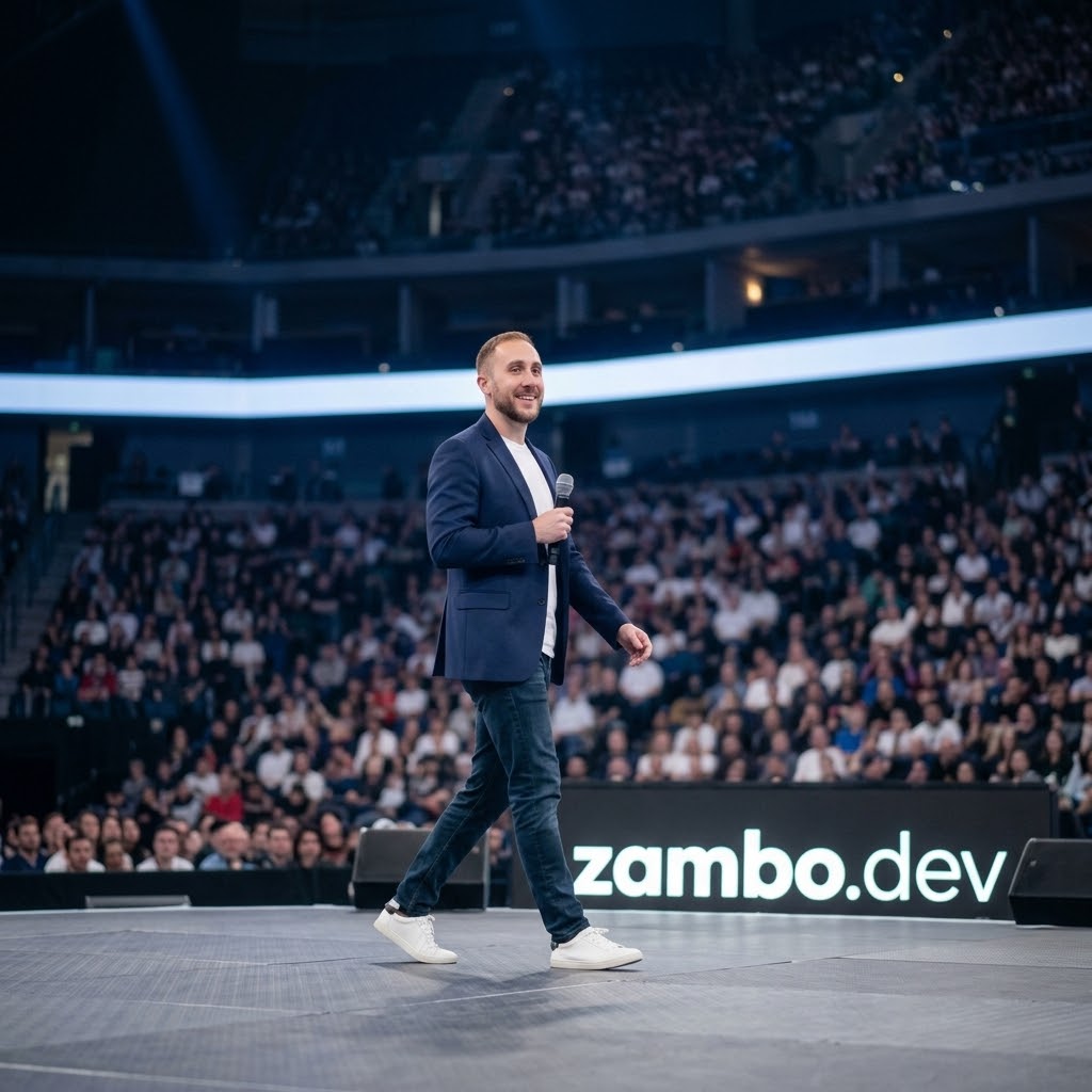 Brennan Zambo speaking at an event
